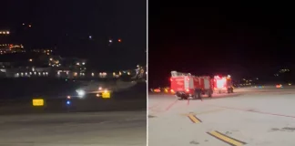 Αναγκαστική προσγείωση ελικοφόρου αεροσκάφους στη Μύκονο μετά από ένδειξη για πυρκαγιά – Δεν είχε επιβάτες