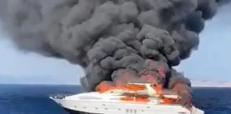 Ιδιωτικό γιοτ στην Ίμπιζα «τυλίχθηκε» στις φλόγες και μετά από λίγες ώρες βυθίστηκε – Δείτε βίντεο