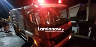 Δρόμος στη Λαμία «κατάπιε» πυροσβεστικό όχημα – Δείτε βίντεο