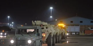 Μεγάλη κινητοποίηση για τη μεταφορά στρατιωτικών οχημάτων στη Θεσσαλονίκη