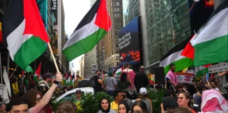 Διαδήλωση στη Νέα Υόρκη κατά του πολέμου στη Γάζα πριν την ομιλία Νετανιάχου στον ΟΗΕ – (VIDEO)