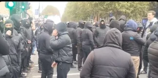 Χάος στο Λονδίνο: Μουσουλμάνοι μασκοφόροι στους δρόμους με σημαίες Μπαγκλαντές και Παλαιστίνης (video)