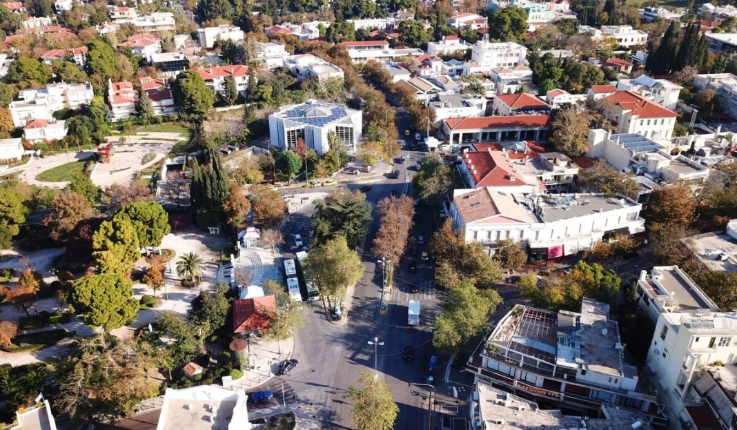 Aerial,Drone,Photo,Of,Iconic,Center,Of,Kifisia,,North,Athens,