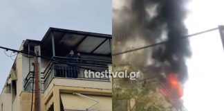 Θεσσαλονίκη: Στάχτη έγινε το διαμέρισμα στην Πυλαία – Οι πυροσβέστες απεγκλώβισαν μία ηλικιωμένη, βίντεο από τη στιγμή της μεγάλης φωτιάς