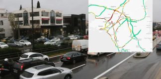 Δεν κουνιέται τίποτα: Απίστευτη κίνηση σε όλη την Αθήνα – Προβλήματα από τη βροχή και το χαλάζι