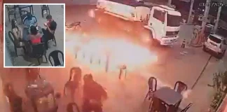 Συγκλονιστικό βίντεο: Άναψε τσιγάρο σε βενζινάδικο της Βραζιλίας και έπιασε φωτιά, παρέα γλύτωσε για δευτερόλεπτα