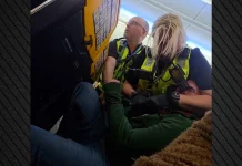 Μεθυσμένος επιβάτης προκάλεσε χάος σε πτήση Κρακοβία-Μπρίστολ: Αρνήθηκε να καθίσει στην προσγείωση και επιτέθηκε στην αστυνομία – (VIDEO)