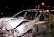 Αυτοκίνητο έπεσε σε κολόνα και τυλίχθηκε στις φλόγες στη Θεσσαλονίκη – Σώθηκε η οδηγός