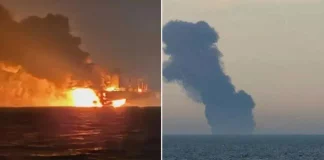 Ουκρανία: Στις φλόγες εμπορικό πλοίο μετά από ρωσική επίθεση στην περιοχή της Οδησσού – (VIDEO)