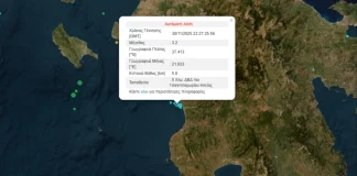 Σεισμός 3,2 Ρίχτερ στην Ηλεία