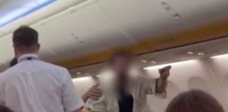 Χάος σε πτήση της Ryanair με μεθυσμένο επιβάτη – Τον απομάκρυνε η αστυνομία – (VIDEO)