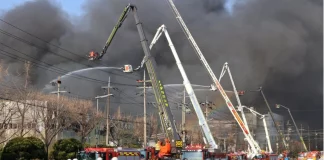 Τουλάχιστον δέκα νεκροί και 60 τραυματίες από πυρκαγιά σε εργοστάσιο στη Νότια Κορέα-(VIDEO)