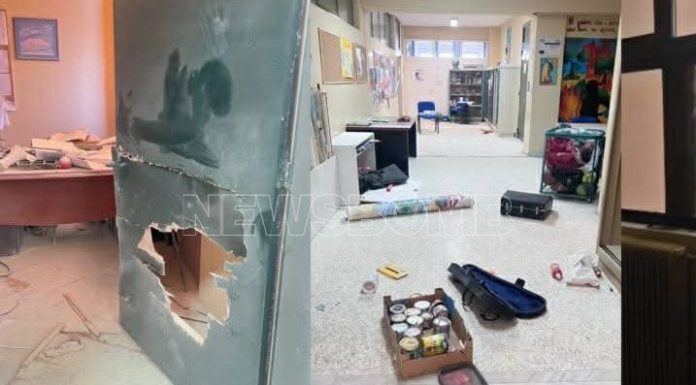 Διάρρηξη και σοβαρές ζημιές στο 5ο Γυμνάσιο και Λύκειο Γλυφάδας – (ΦΩΤΟ)