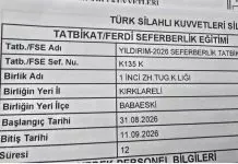 Διεξαγωγή άσκησης επιστράτευσης στην Τουρκία