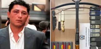 Βαλλίστρα και 13 κινητά είχε στο σπίτι του στο Αίγιο ο Τζέιμς Δαλαμάγκας, οι αστυνομικοί είχαν πληροφορίες και τον εντόπισαν
