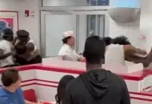 ΗΠΑ: Άγριο ξύλο σε εστιατόριο fast food στην Αριζόνα, πελάτες τρέχουν πανικόβλητοι να σωθούν – (VIDEO)