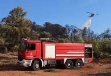 Φωτιά σε προαύλιο χώρο εργοστασίου στη Ριτσώνα Ευβοίας