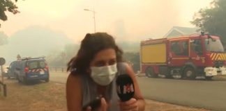 Τρόμος στον αέρα: Φιάλη υγραερίου εξερράγη δίπλα σε δημοσιογράφο στις φωτιές του Μπορντό (VIDEO)