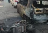 Κυψέλη: Αυτοκίνητο κάηκε ολοσχερώς από φωτιά που ξέσπασε σε ηλεκτρικό πατίνι