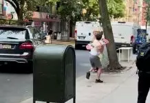 Χάος σε δρόμο της Νέας Υόρκης με άγριο ξύλο, σκέιτμπορντ μετατράπηκε σε αυτοσχέδιο όπλο – (VIDEO)