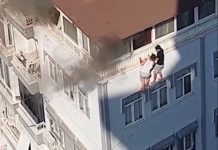 Βίντεο με δραματική διάσωση από φλεγόμενο διαμέρισμα στην Αττάλεια: Κρέμονταν από το περβάζι και καλούσαν σε βοήθεια