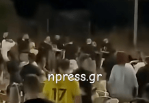 Άγριο ξύλο μετά μουσικής σε πανηγύρι στο Αντίρριο – (VIDEO)
