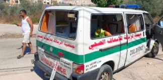 Ένας νεκρός από διπλό ισραηλινό πλήγμα στον Λίβανο, ζημιές σε ασθενοφόρο διασωστών