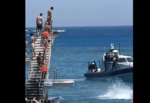 Ρόδος: Επικίνδυνες βουτιές από το σφραγισμένο τραμπολίνο στην παραλία «Έλλη» – Παρέμβαση του Λιμενικού (Video)