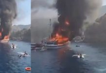 Τουρκία: Κάηκε ολοσχερώς τουριστικό σκάφος στα ανοιχτά της Φέτιγιε – (ΦΩΤΟ)