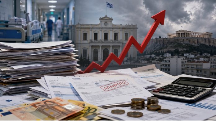 Άλμα στα 3,55 δισ. ευρώ για τα χρέη του Δημοσίου – Πού μεγαλώνουν τα «φέσια» Άλμα στα 3,55 δισ. ευρώ για τα χρέη του Δημοσίου – Πού μεγαλώνουν τα «φέσια»