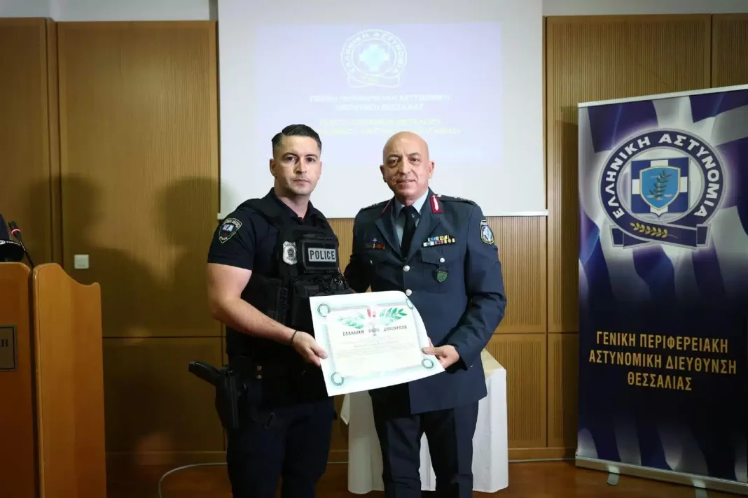 Ο Αρχιφύλακας Παναγιώτης Αναγνώστου τιμήθηκε με το μετάλλιο «Αστυνομικού Αριστείου Ανδραγαθίας -(VIDEO)