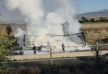 Φωτιά σε ρυμουλκούμενο φορτηγού στην Εγνατία Οδό