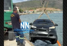 Απρόοπτο στη Ναυπακτία, αυτοκίνητο κατέληξε στη θάλασσα, επιχείρηση για την ανάσυρσή του - (VIDEO)