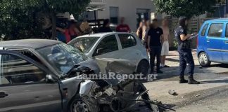 Πανικός στη Λαμία από μεθυσμένο οδηγό – Χτύπησε σταθμευμένα αυτοκίνητα και κατέληξε σε μετωπική