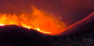 Μαίνεται η φωτιά στη Λέσβο, καίει χαμηλή βλάστηση