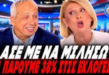 Εσκασε στο γέλιο ο Κούτρας - Δεν έλεγε να το βουλώσει η Βούλτεψη: «Είπατε ότι θα πάρετε 38% ;;;»-(VIDEO)
