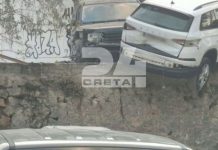 Χανιά: Τζιπ παρέσυρε σταθμευμένα οχήματα – Το ένα «κρέμεται» πάνω από πάρκινγκ