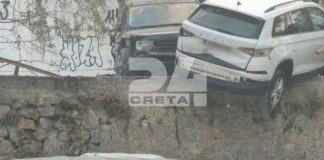 Χανιά: Τζιπ παρέσυρε σταθμευμένα οχήματα – Το ένα «κρέμεται» πάνω από πάρκινγκ