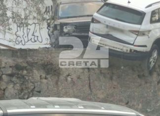 Χανιά: Τζιπ παρέσυρε σταθμευμένα οχήματα – Το ένα «κρέμεται» πάνω από πάρκινγκ