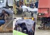 Ξυπόλητοι στη νεροποντή πάνω σε χαρτόκουτα – Άθλιες εικόνες μεταναστών που βρίσκουν καταφύγιο σε νταλίκες