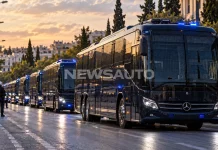 Εξήντα νέα λεωφορεία Mercedes-Benz για τα ΜΑΤ θα αγοράσει η ΕΛ.ΑΣ, από την Τουρκία