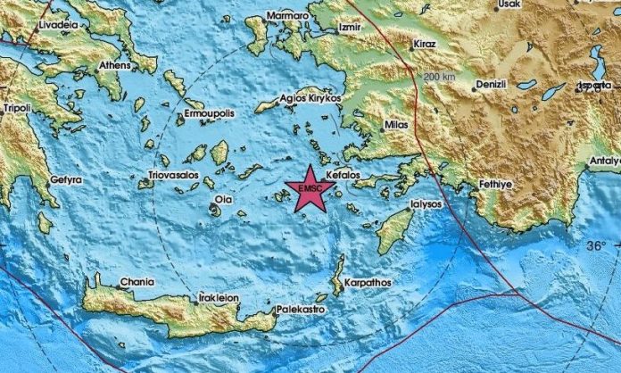 Σεισμός 3,3 Ρίχτερ μεταξύ Αστυπάλαιας και Κω