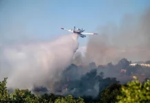 Φωτιά στη Μεσσηνία – Σηκώθηκαν εναέρια μέσα