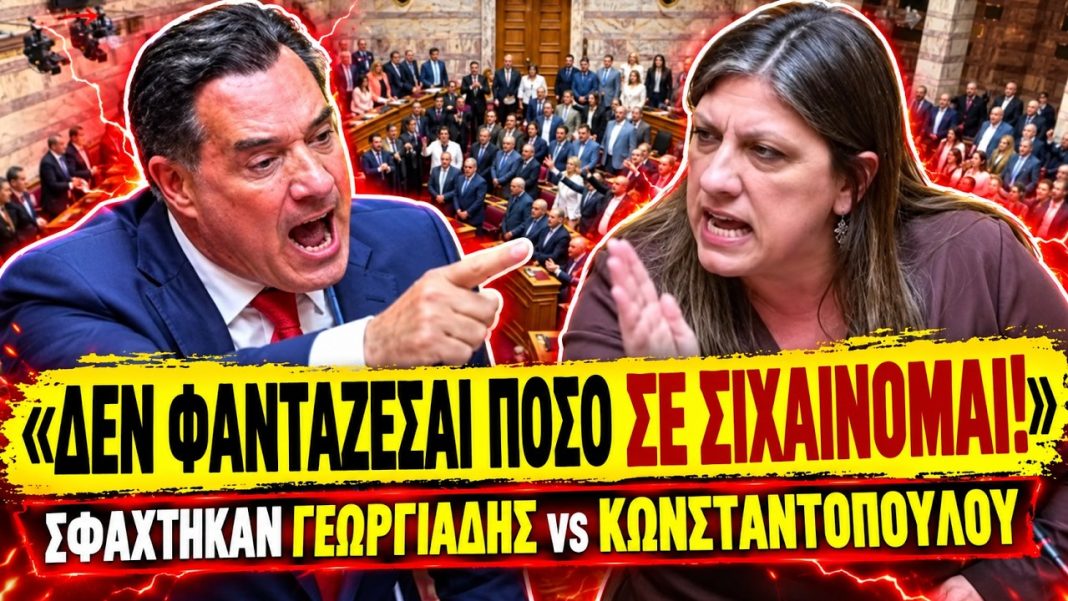 Σφάχτηκαν στη βουλή Γεωργιάδης VS Κωνσταντοπούλου: «Δεν φαντάζεσαι πόσο σε σιχαίνομαι»-(VIDEO)